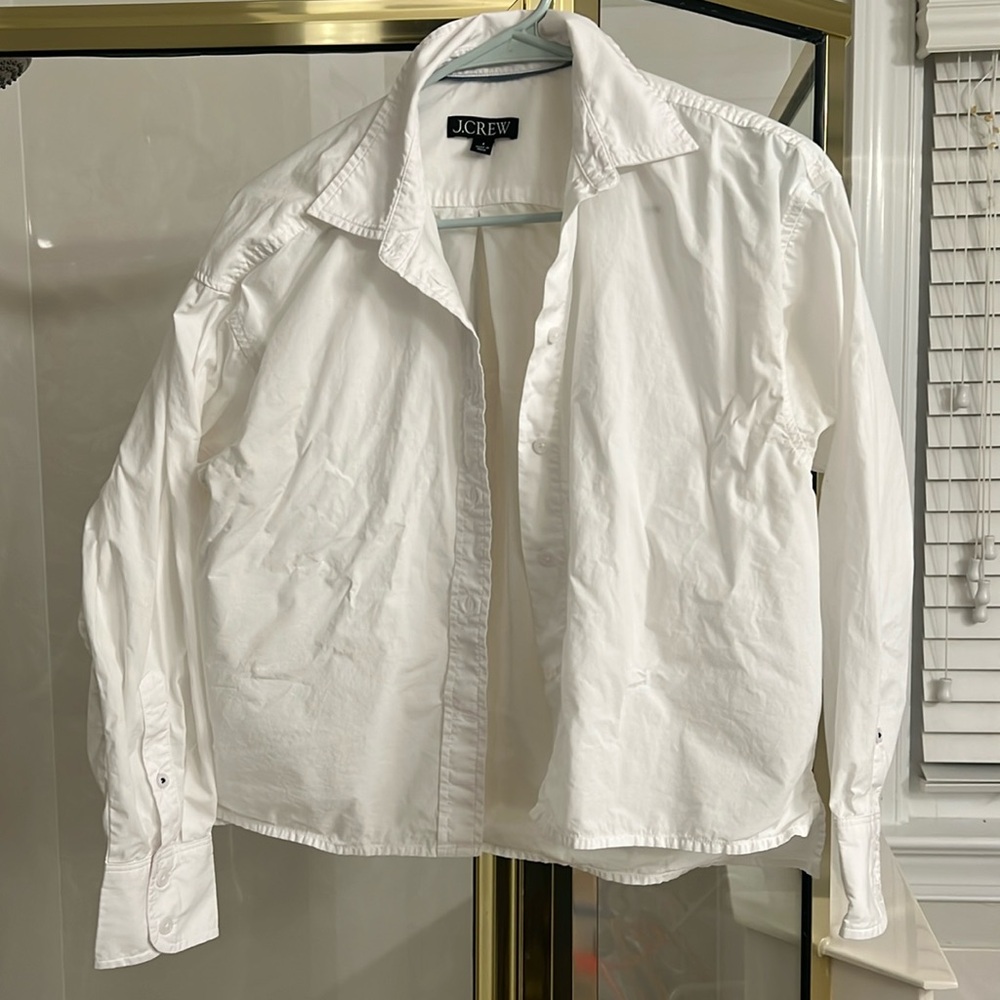 J. Crew cropped Oxford button down, women’s S